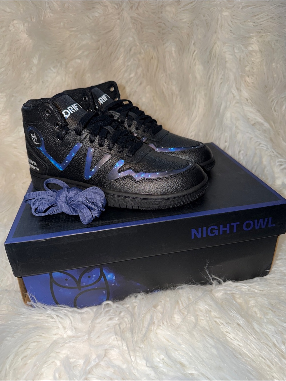 NIB Drifts Night Owl Men’s 6.5 - Women’s 8 - High Top Athletic Shoes